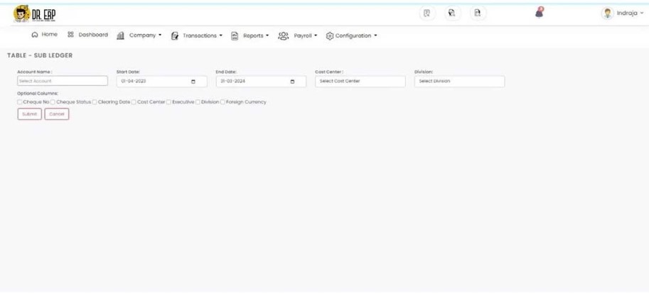 screenshot of Dr. ERP